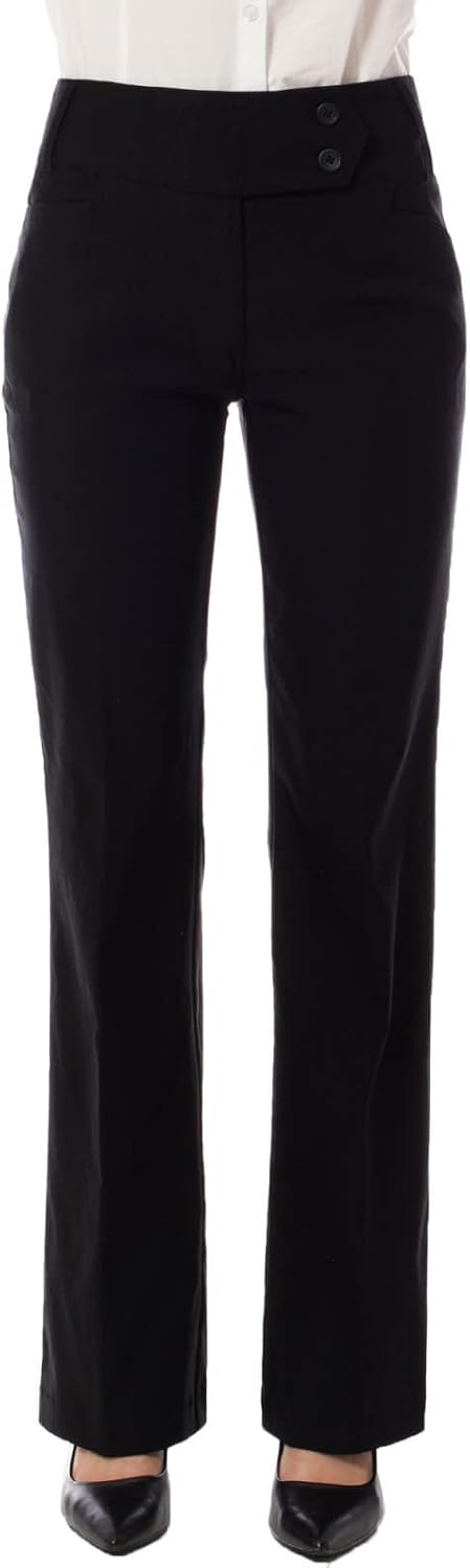 Design by Olivia Women's Dress Pants Bootcut Work Slacks Stretch Office