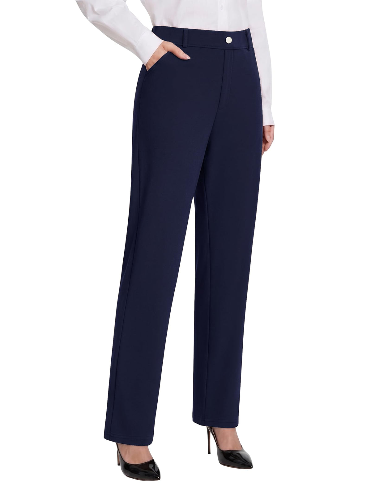 DLOODA Women's Dress Pants Stretchy High Waisted Work Pants Slacks