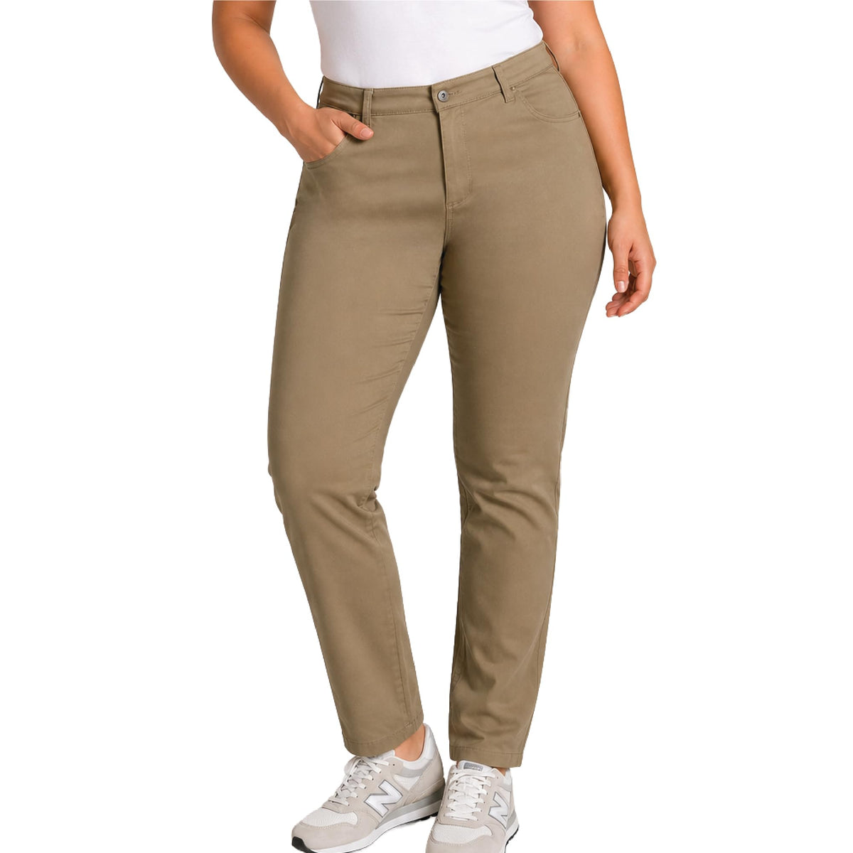 Dickies Womens Plus Size Skinny Twill Pants Mid-Rise Non-Stretch Runs Small