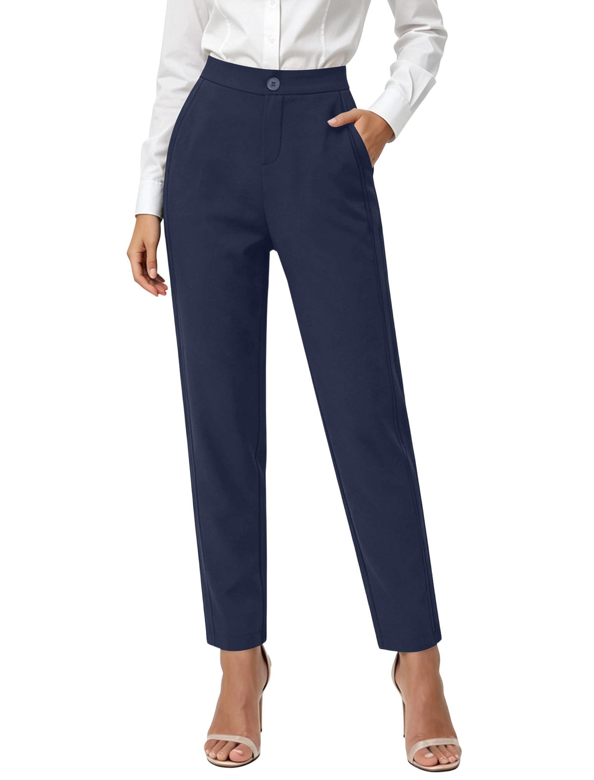 JEKAOYI Women's Stretchy Yoga Dress Pants Straight Leg Work Office Slacks