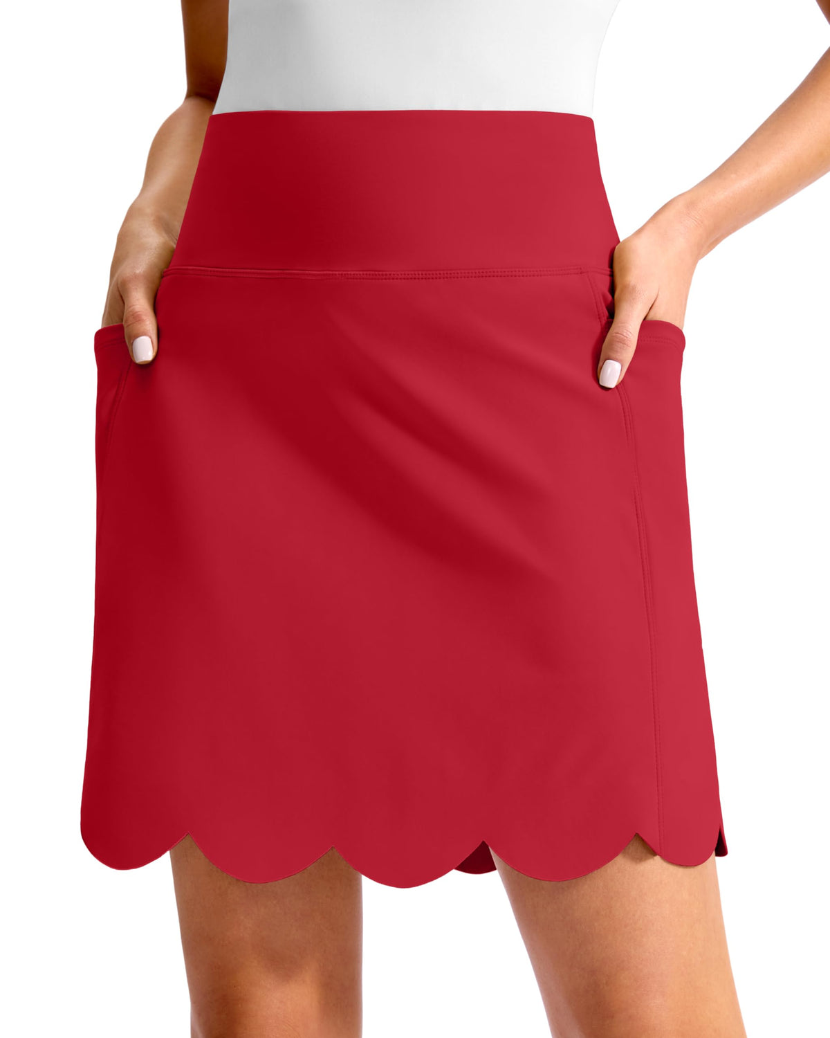 Viodia 18" Skorts for Woman with Scalloped Hem