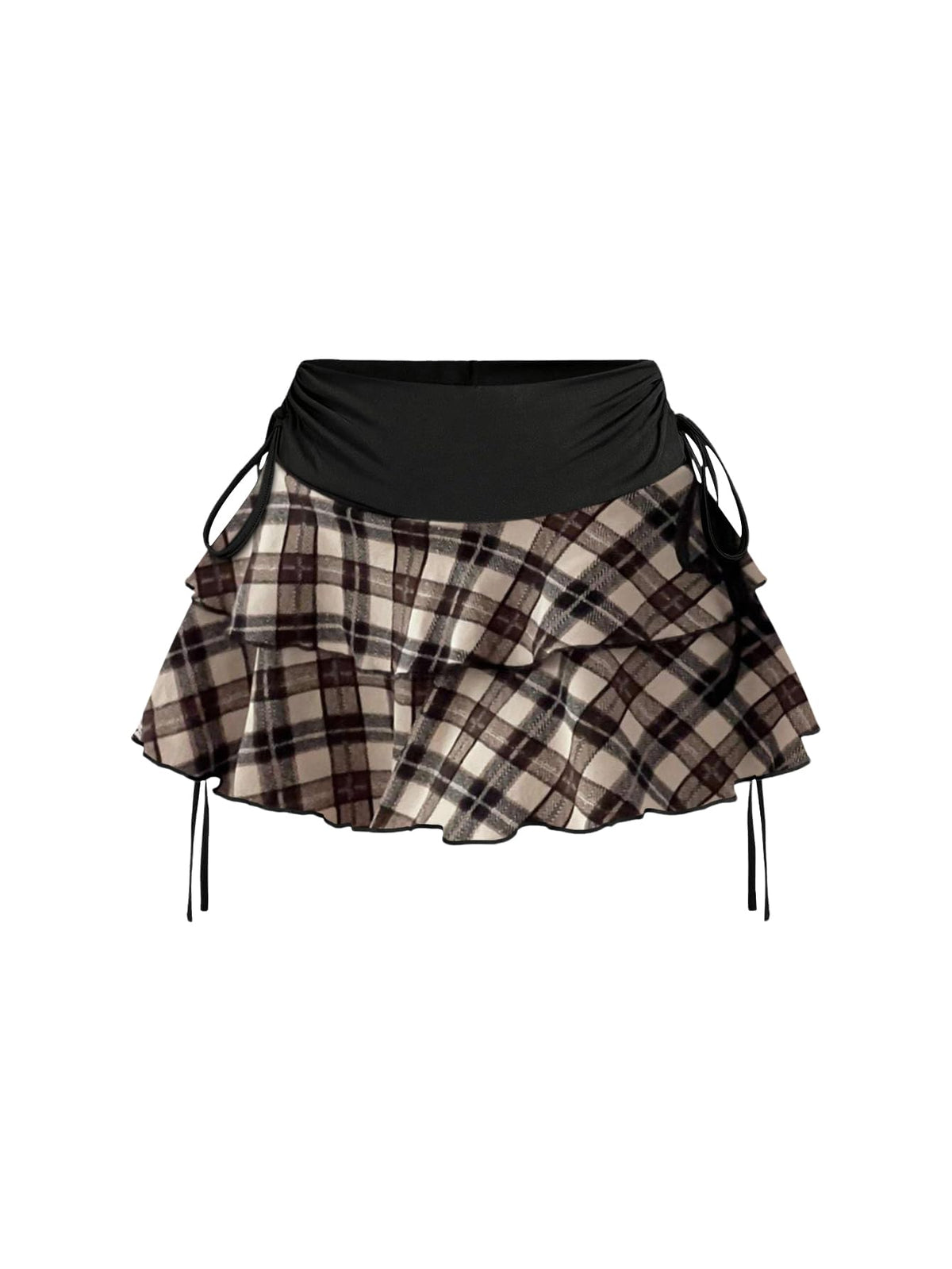 Women's Y2k Mini Ruffle Skirts with Shorts Cute Coquette Skort