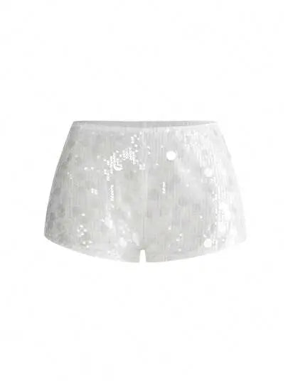 LUNA Grunge Punk Women's Sexy Super Short Glitter Sequin Mini Skirt, Suitable For Summer Beach, Graduation, Easter, Concert, Nashville Vacation, Prom, Street Punk Style
