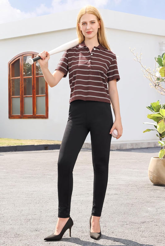Bamans Women Skinny Dress Pants Business Casual Stretchy Office Slacks