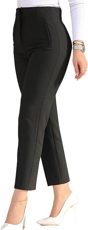 Kubsid Womens Straight Leg Dress Pants 2026 High Waisted Stretchy Work Business Casual Pants Office Trousers with Pockets