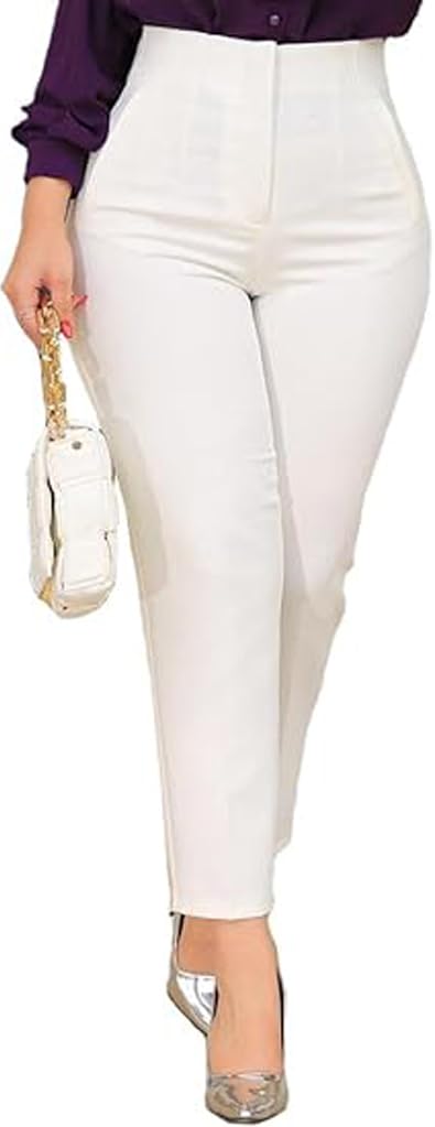 Kubsid Womens Straight Leg Dress Pants 2026 High Waisted Stretchy Work Business Casual Pants Office Trousers with Pockets