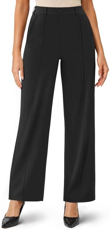 DLOODA Womens Dress Pants Wide Leg Work Pants Business Casual Outfits