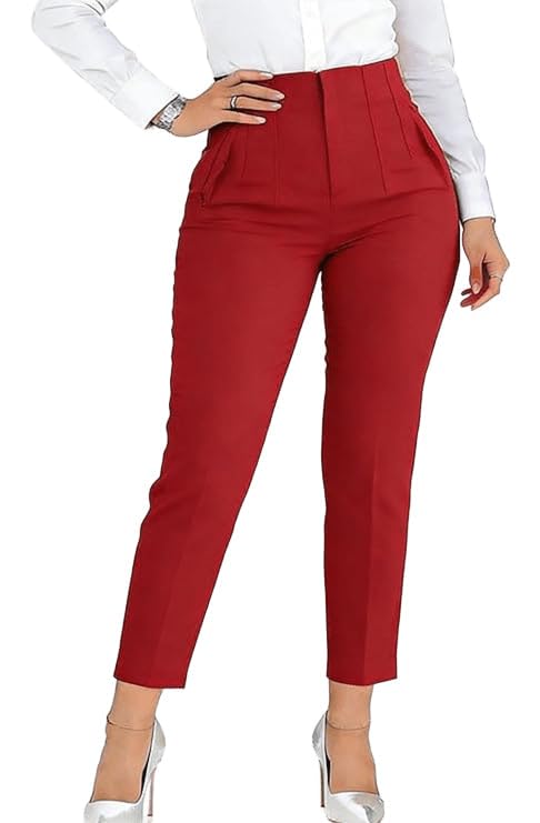 Kubsid Womens Straight Leg Dress Pants 2026 High Waisted Stretchy Work Business Casual Pants Office Trousers with Pockets