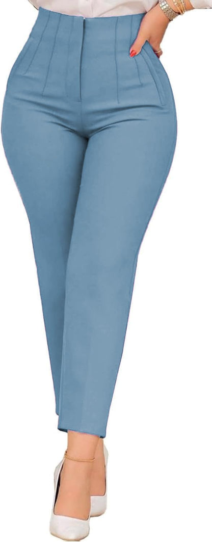 Kubsid Womens Straight Leg Dress Pants 2026 High Waisted Stretchy Work Business Casual Pants Office Trousers with Pockets