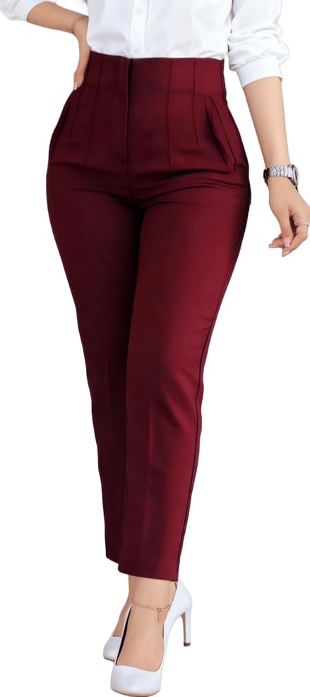 Kubsid Womens Straight Leg Dress Pants 2026 High Waisted Stretchy Work Business Casual Pants Office Trousers with Pockets