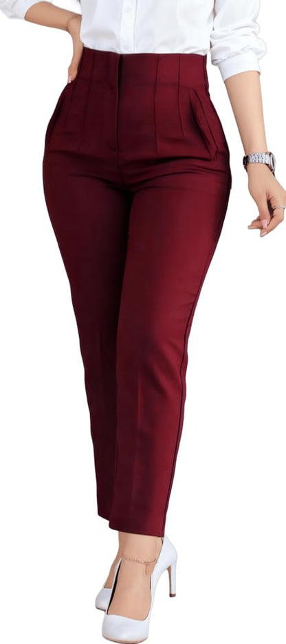 Kubsid Womens Straight Leg Dress Pants 2026 High Waisted Stretchy Work Business Casual Pants Office Trousers with Pockets