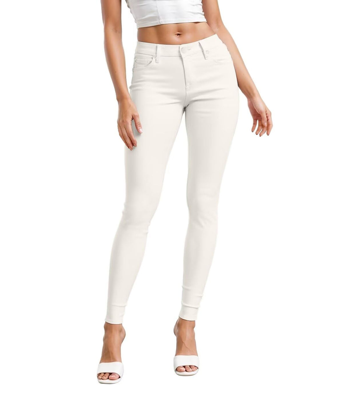 Hybrid & Company Womens Hyper Ultra Stretch Comfy Skinny Leg Work Casual Pants