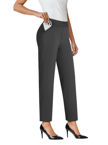COPYLEAF Ankle Dress Pants Women High Waist Work Travel Pants with Pockets
