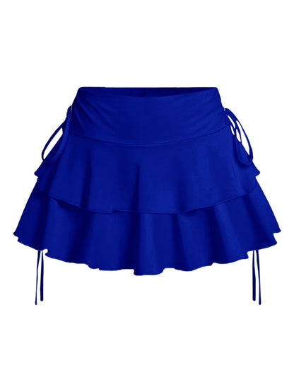 Women's Y2k Mini Ruffle Skirts with Shorts Cute Coquette Skort
