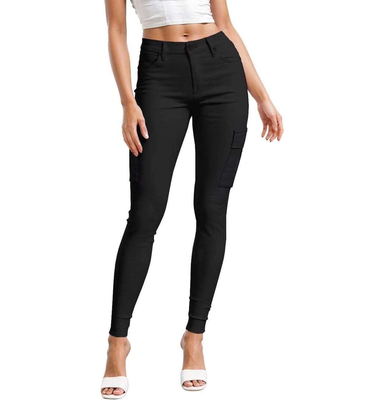 Hybrid & Company Womens Hyper Ultra Stretch Comfy Skinny Leg Work Casual Pants