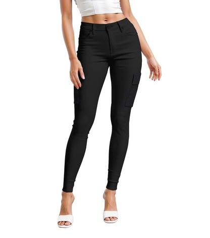 Hybrid & Company Womens Hyper Ultra Stretch Comfy Skinny Leg Work Casual Pants