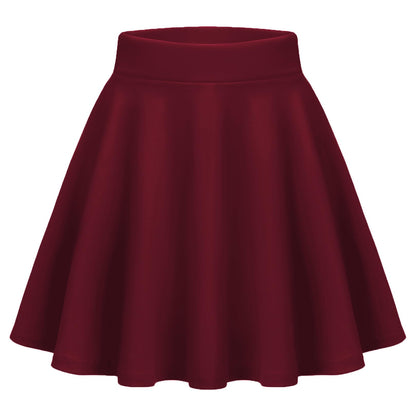 Zeagoo Women's Skirt Basic Mini Skater Skirt 2026 Summer Skirts Stretchable High Waist A-Line Party Club Skirts
