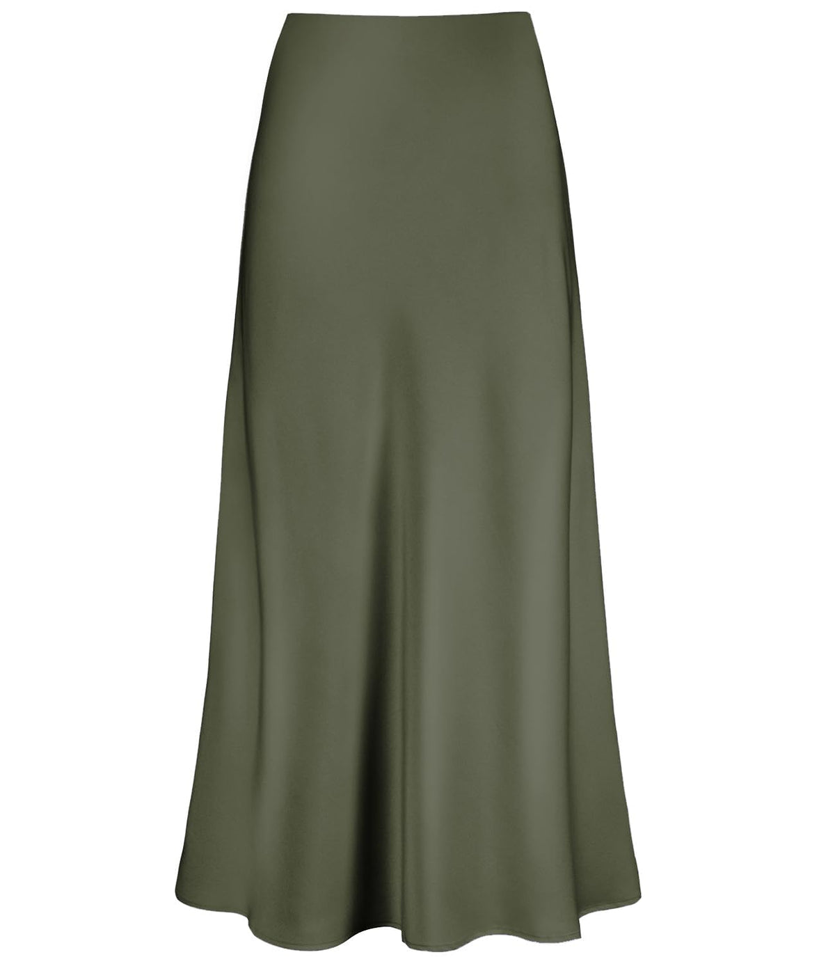 Outoshe Women's Satin High Waisted Maxi Skirts A Line Silk Long Skirt