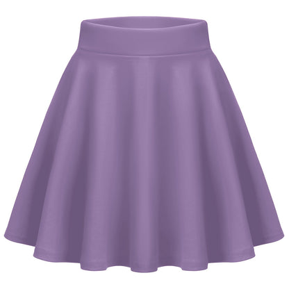 Zeagoo Women's Skirt Basic Mini Skater Skirt 2026 Summer Skirts Stretchable High Waist A-Line Party Club Skirts