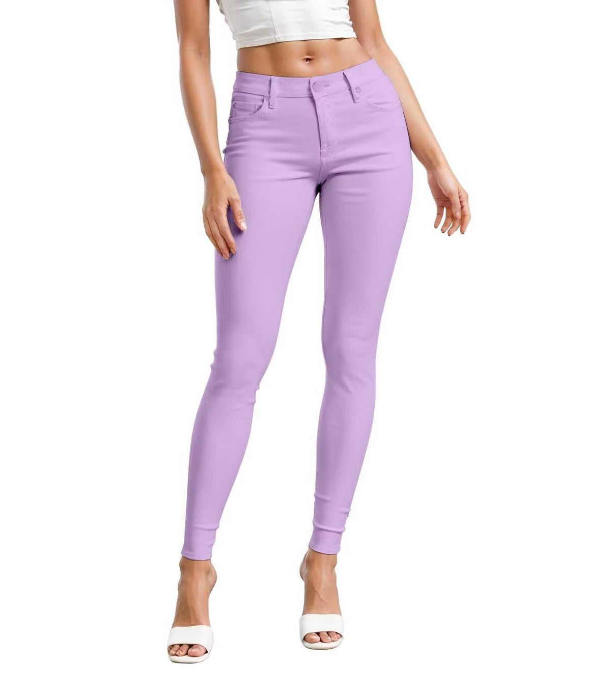 Hybrid & Company Womens Hyper Ultra Stretch Comfy Skinny Leg Work Casual Pants