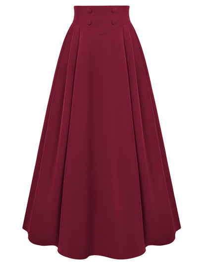 Scarlet Darkness Long Skirts for Women Maxi High Waisted A Line Skirt