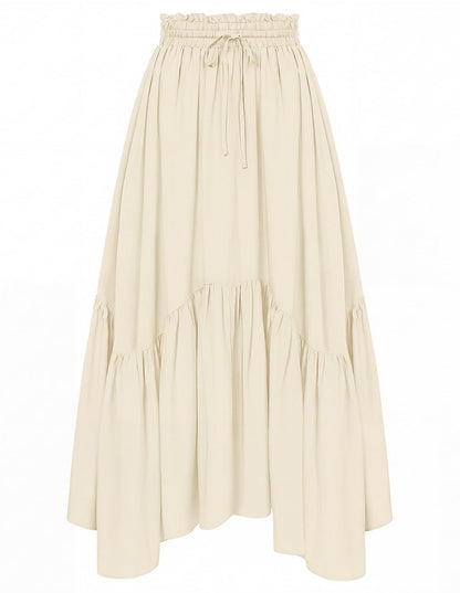 Scarlet Darkness Maxi Skirts for Women Flowy Boho Renaissance Skirt