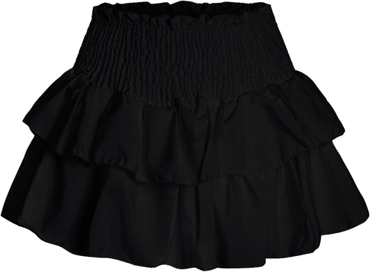 Rbenxia Women High Waist Ruffle Cute Mini Skirt Lined Layered Pleated Skirt