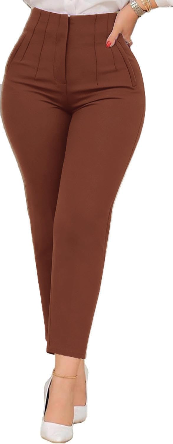Kubsid Womens Straight Leg Dress Pants 2026 High Waisted Stretchy Work Business Casual Pants Office Trousers with Pockets