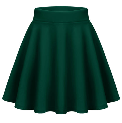Zeagoo Women's Skirt Basic Mini Skater Skirt 2026 Summer Skirts Stretchable High Waist A-Line Party Club Skirts
