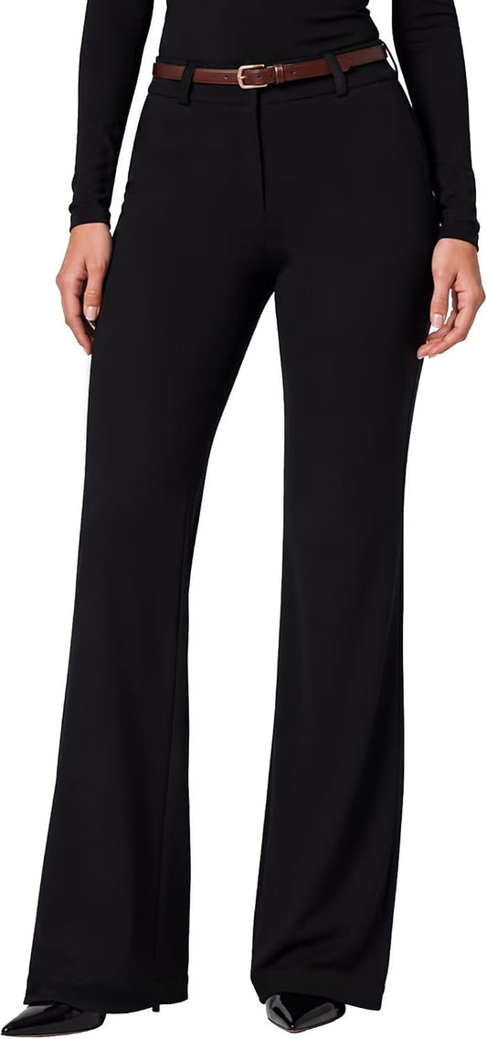 Sunzel Womens Mini Flare Dress Pants Hidden Butt Scrunch Work Trouser