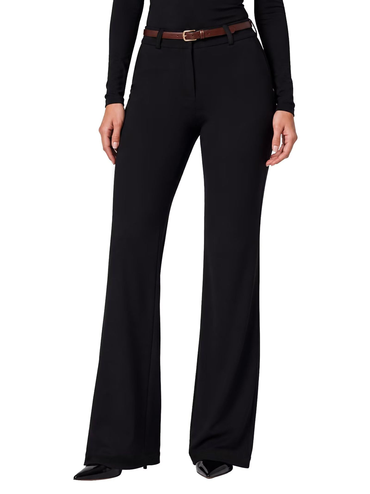 Sunzel Womens Mini Flare Dress Pants Hidden Butt Scrunch Work Trouser