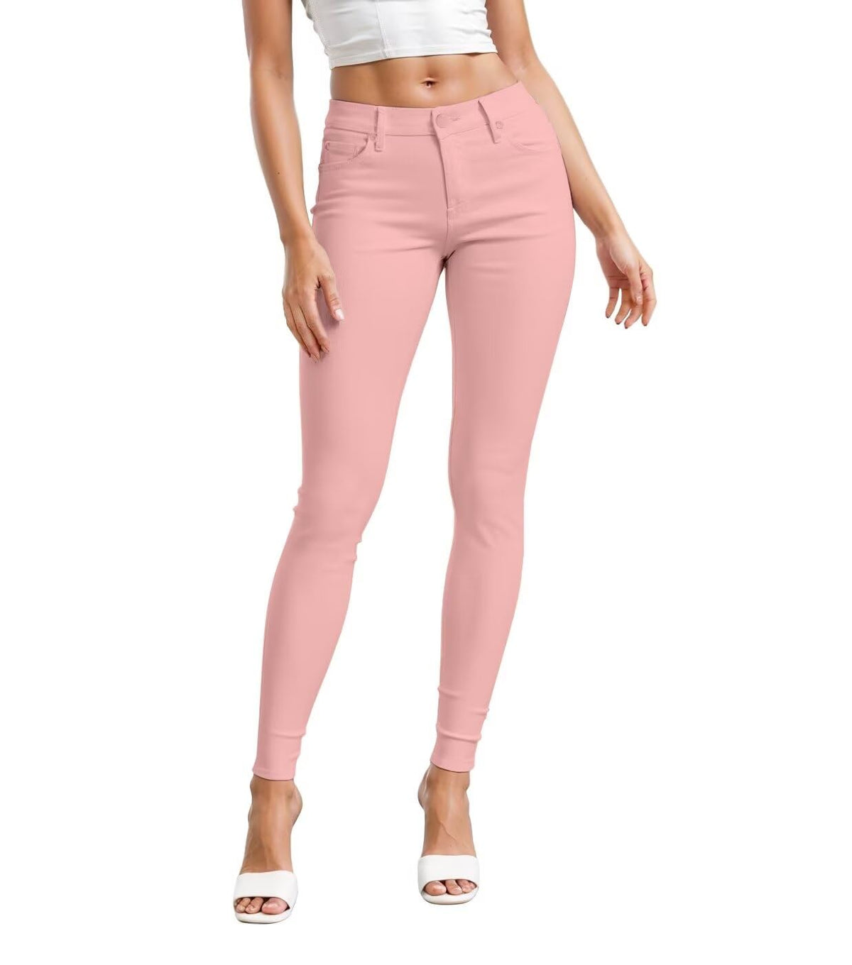 Hybrid & Company Womens Hyper Ultra Stretch Comfy Skinny Leg Work Casual Pants