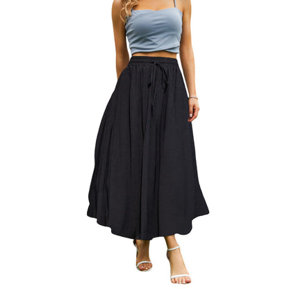 Abaadlw Maxi Skirts for Women with Pockets Long Midi Length