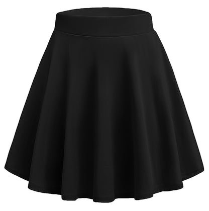 Zeagoo Women's Skirt Basic Mini Skater Skirt 2026 Summer Skirts Stretchable High Waist A-Line Party Club Skirts
