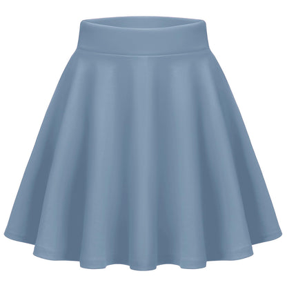 Zeagoo Women's Skirt Basic Mini Skater Skirt 2026 Summer Skirts Stretchable High Waist A-Line Party Club Skirts