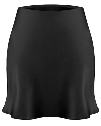 Women's Satin Mini Skirt Leopard Print High Waist Silk Short Skirts