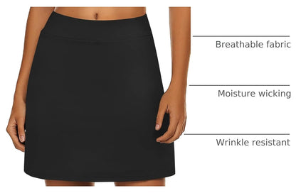 Ekouaer Women's Active Performance Skort Lightweight Skirt for Golf Tennis