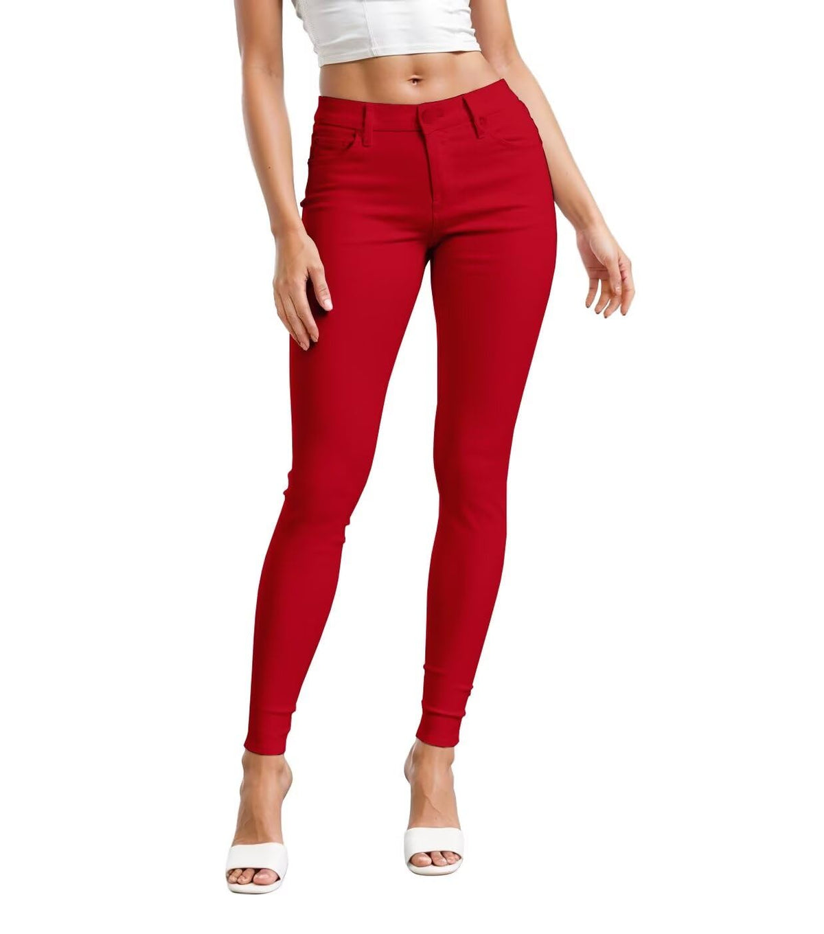 Hybrid & Company Womens Hyper Ultra Stretch Comfy Skinny Leg Work Casual Pants