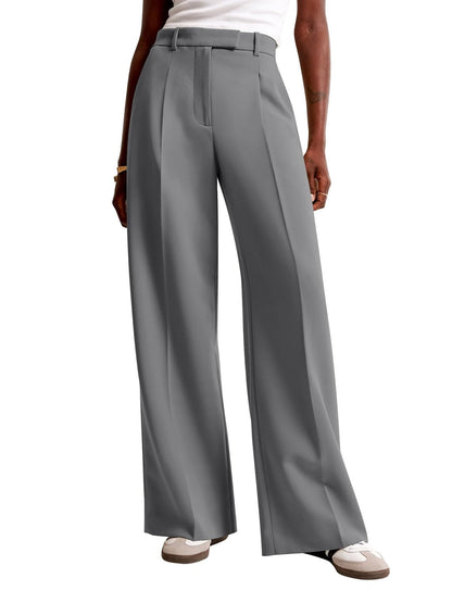 NIMIN Women Wide Leg Work Pants High Waisted Dress Trousers with Pockets
