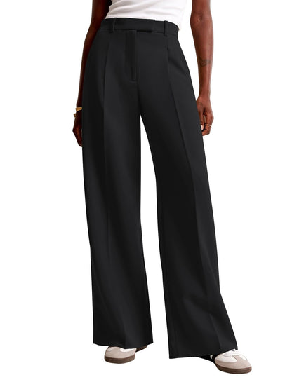 NIMIN Women Wide Leg Work Pants High Waisted Dress Trousers with Pockets