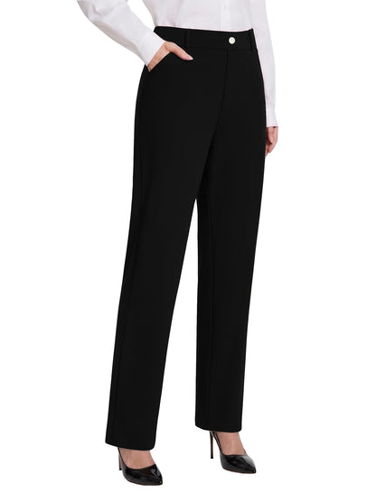 DLOODA Women's Dress Pants Stretchy High Waisted Work Pants Slacks