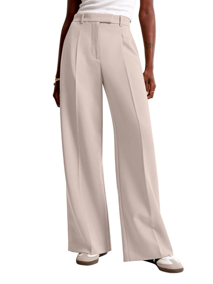 NIMIN Women Wide Leg Work Pants High Waisted Dress Trousers with Pockets