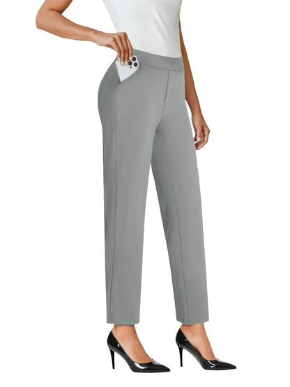 COPYLEAF Ankle Dress Pants Women High Waist Work Travel Pants with Pockets