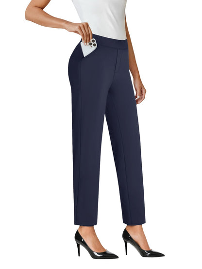 COPYLEAF Ankle Dress Pants Women High Waist Work Travel Pants with Pockets