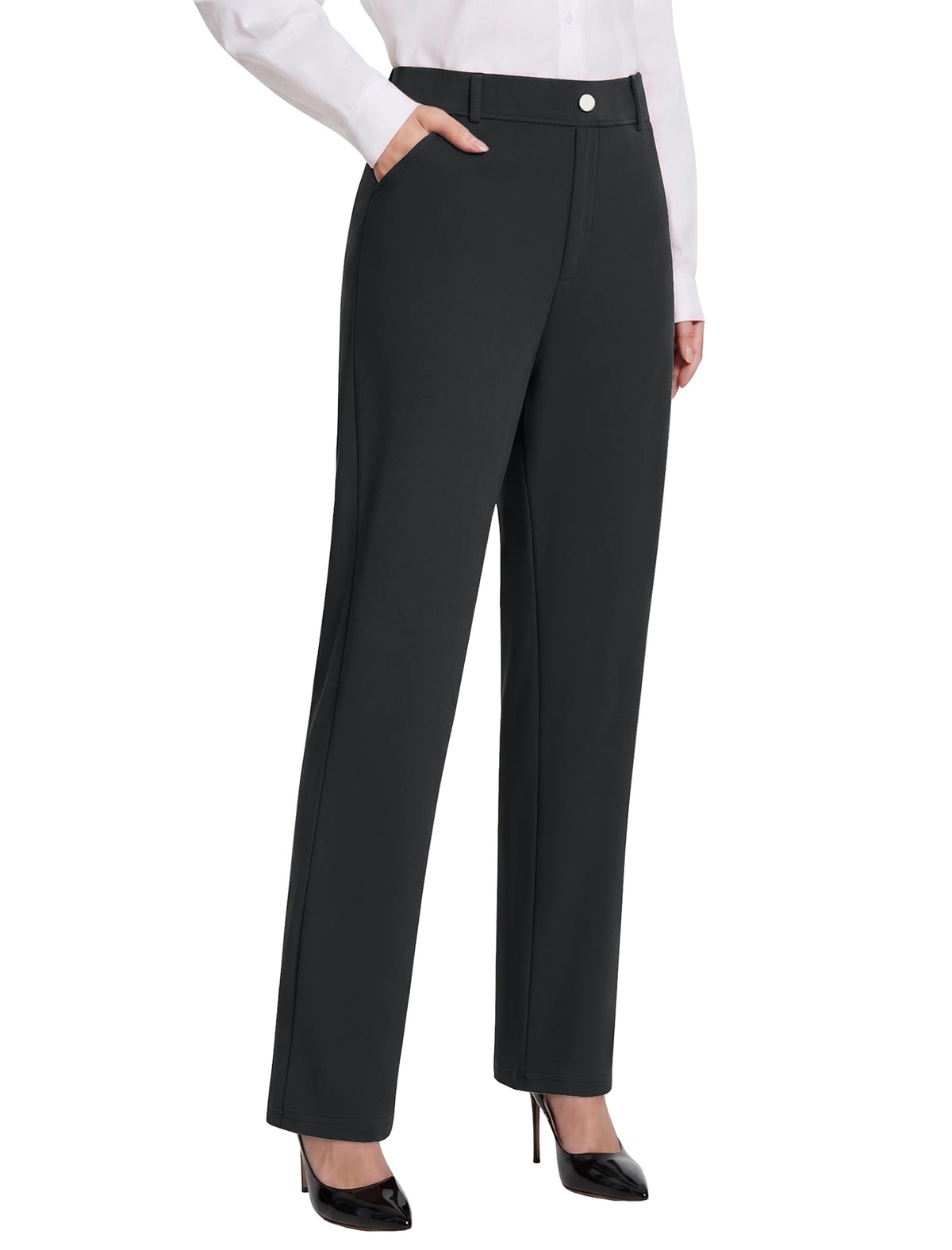 DLOODA Women's Dress Pants Stretchy High Waisted Work Pants Slacks