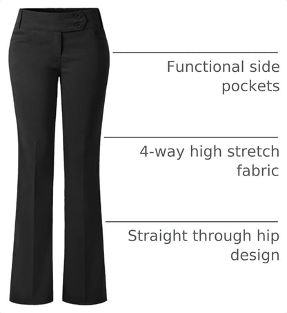 Design by Olivia Women's Dress Pants Bootcut Work Slacks Stretch Office