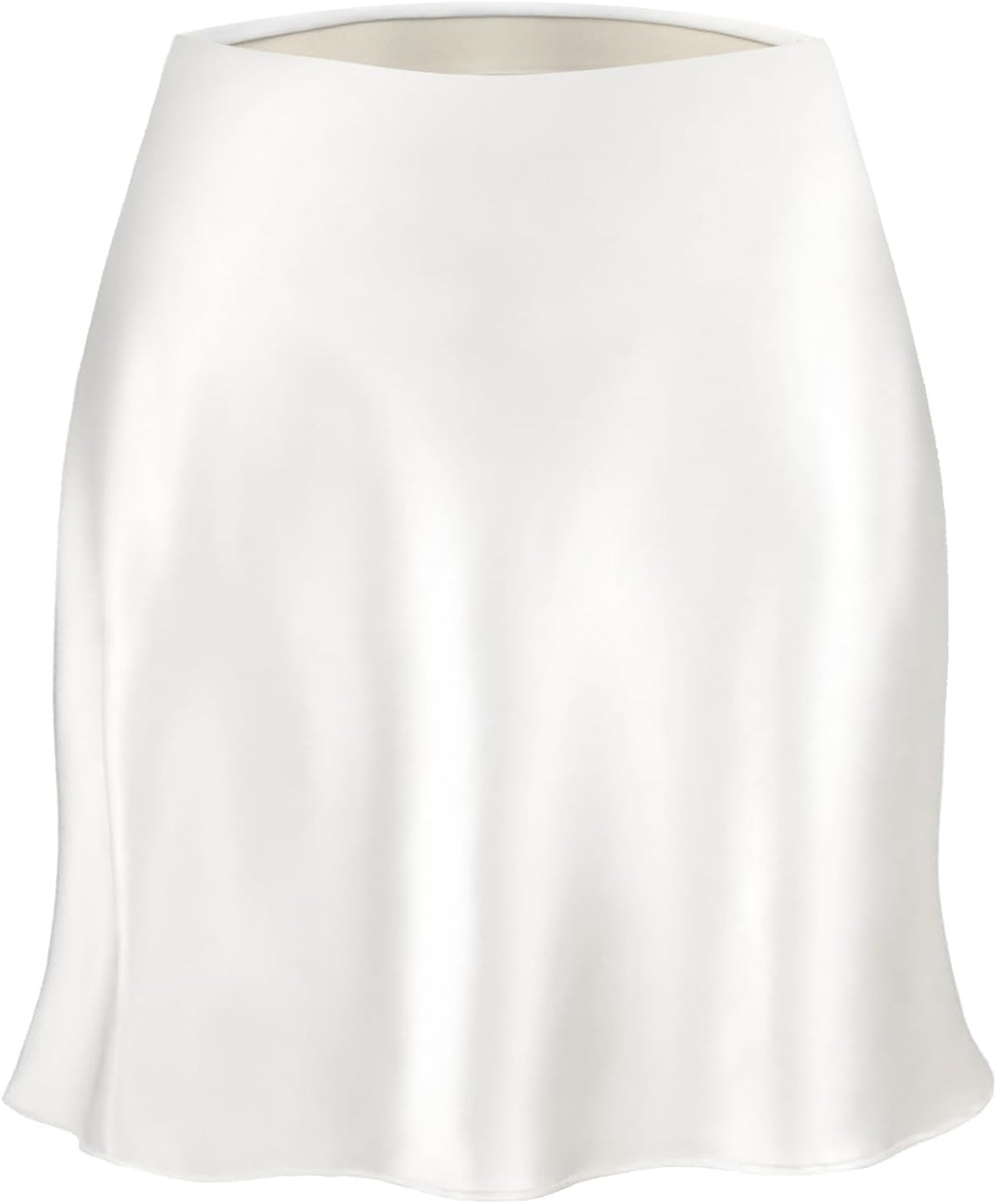 Outoshe Women's Satin Mini Skirt Silk High Waisted White Short Skirts