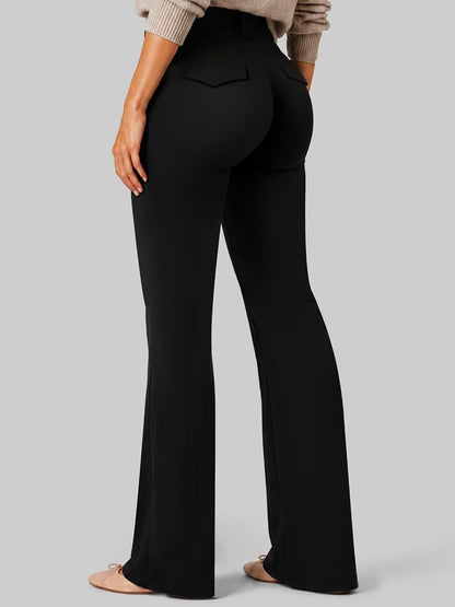 Sunzel Womens Mini Flare Dress Pants Hidden Butt Scrunch Work Trouser