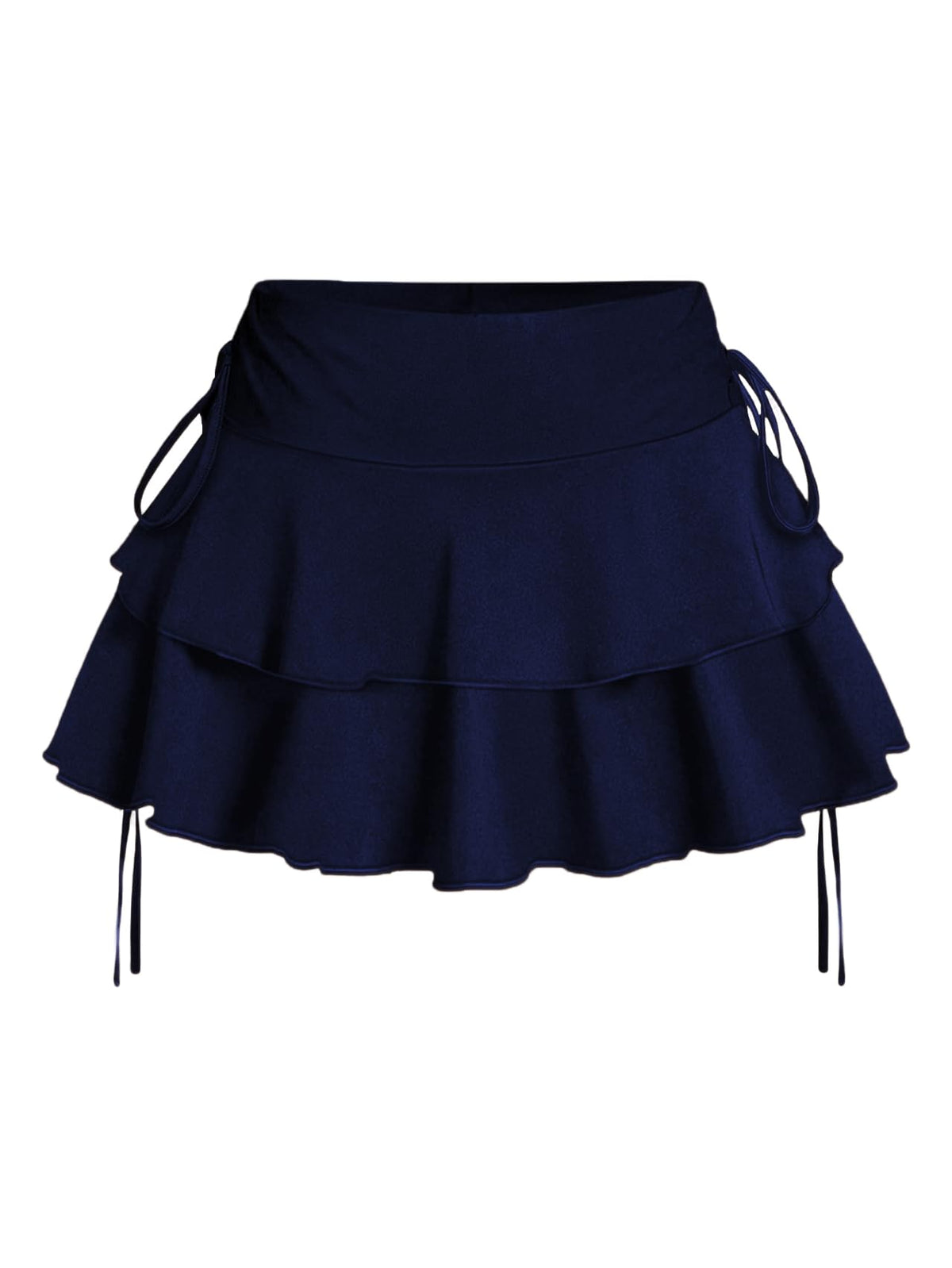 Women's Y2k Mini Ruffle Skirts with Shorts Cute Coquette Skort