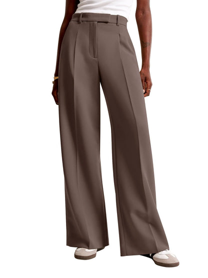 NIMIN Women Wide Leg Work Pants High Waisted Dress Trousers with Pockets